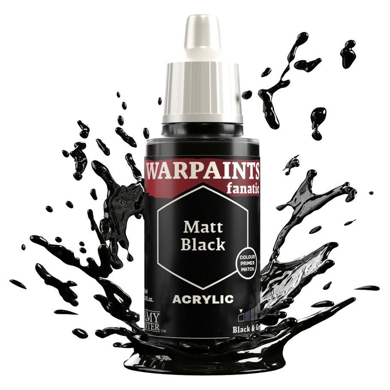 Warpaints Fanatic: Matt Black  (WP3001) (18ml)
