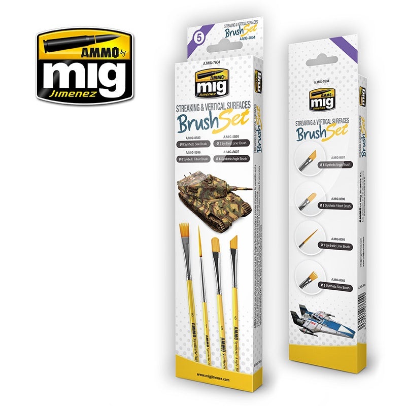 AMMO - Brush Set - Streaking And Vertical Surfaces