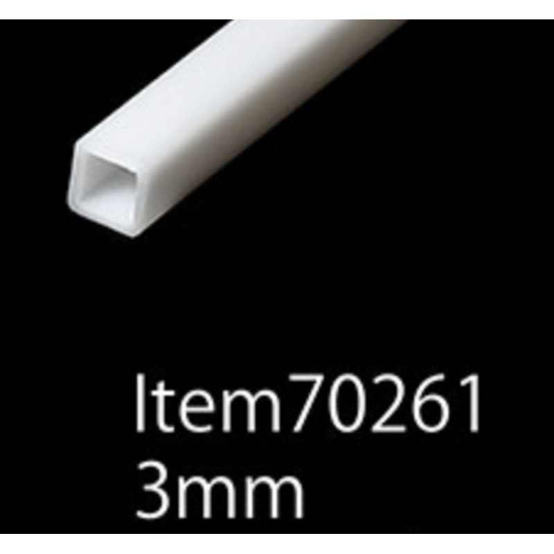 Tamiya - Plastic Beams 3mm Square Tube (5)