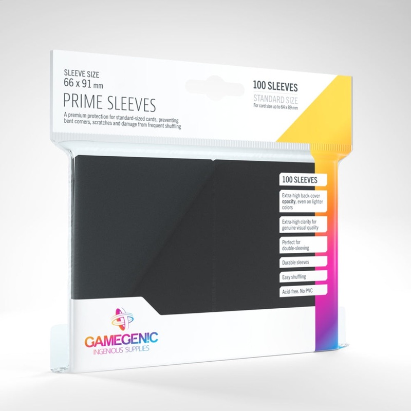 GameGenic - PRIME Sleeves: 66 x 91mm Black (100)