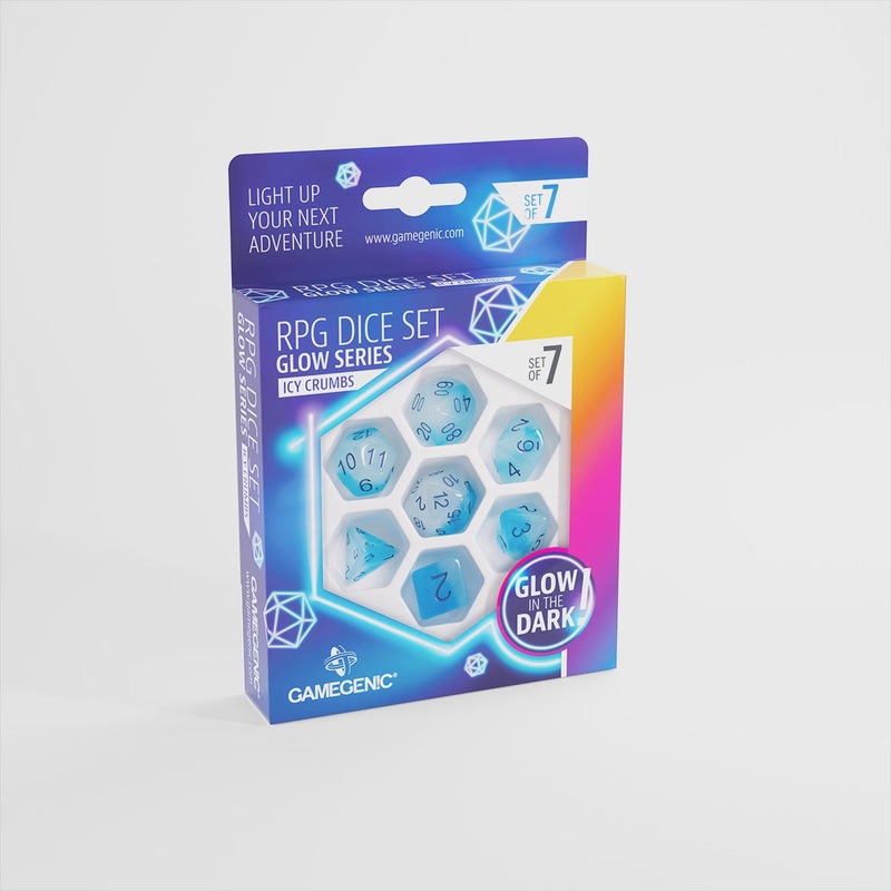 GameGenic - RPG Dice Set - Glow Series - Icy Crumbs