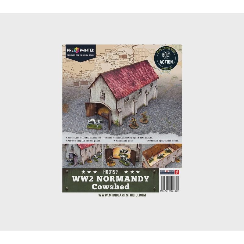 Micro Art Studio - WW2 Normandy Cowshed Pre-painted  (H00159)