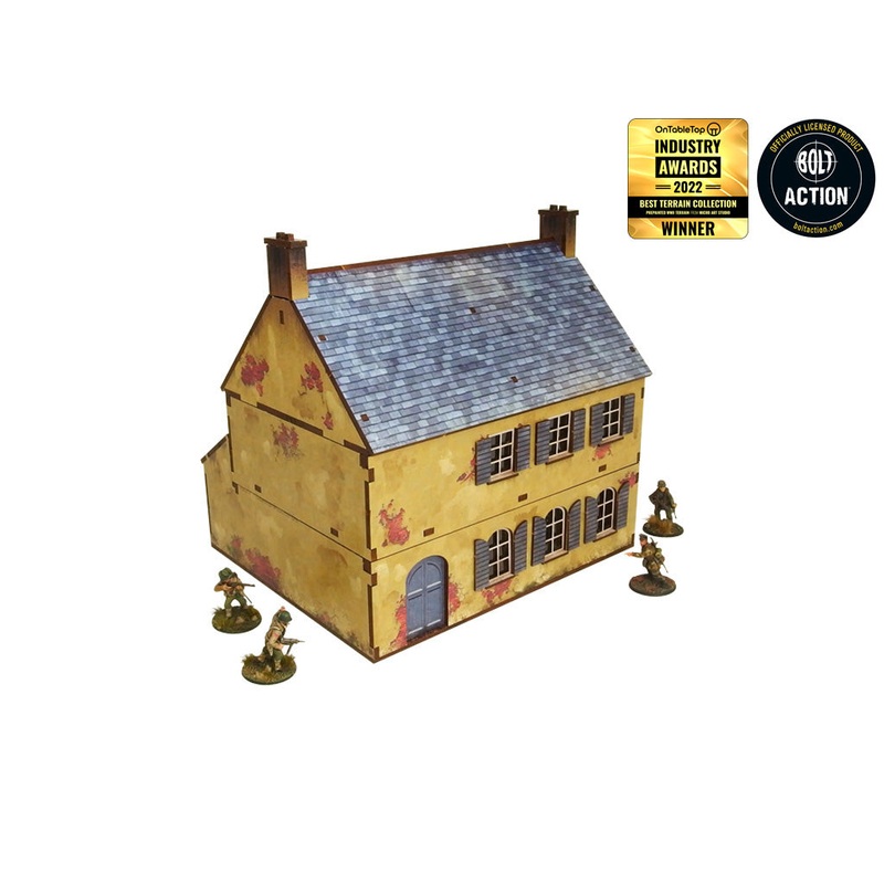 Micro Art Studio - WW2 Normandy Townhouse 2 PREPAINTED H00126