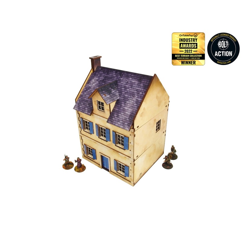 Micro Art Studio - WW2 Normandy Townhouse 3 PREPAINTED H00127