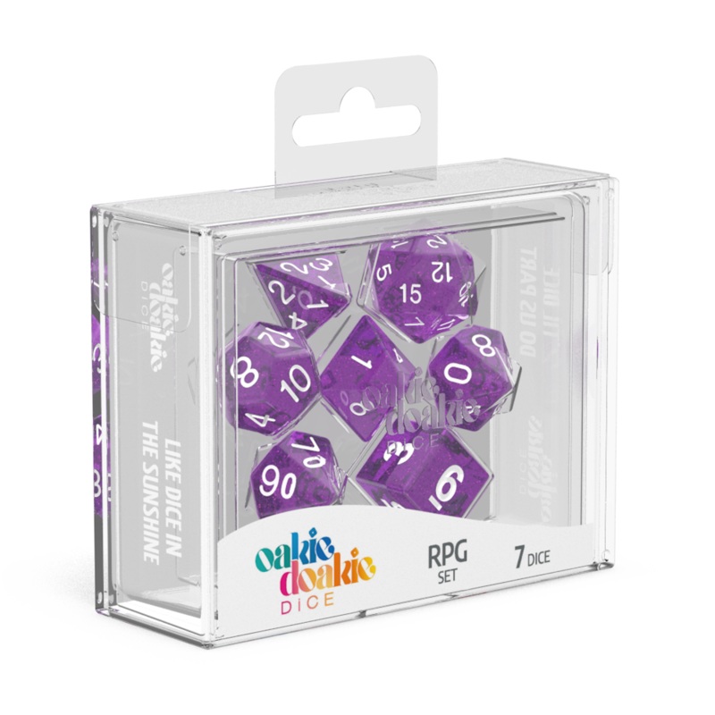 Oakie Doakie Dice - RPG Set Speckled Purple (7)