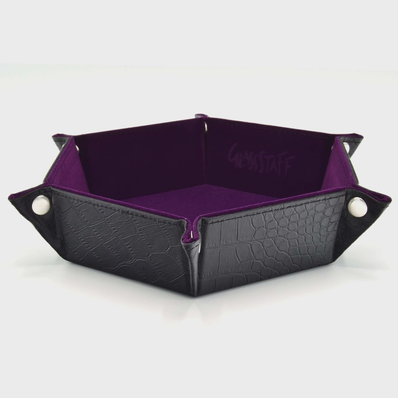 CritStones - Foldable Dice Tray - Dragon Skin Edition - Purple