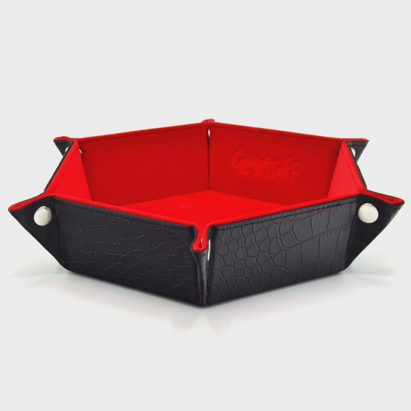 CritStones - Foldable Dice Tray - Dragon Skin Edition - Red