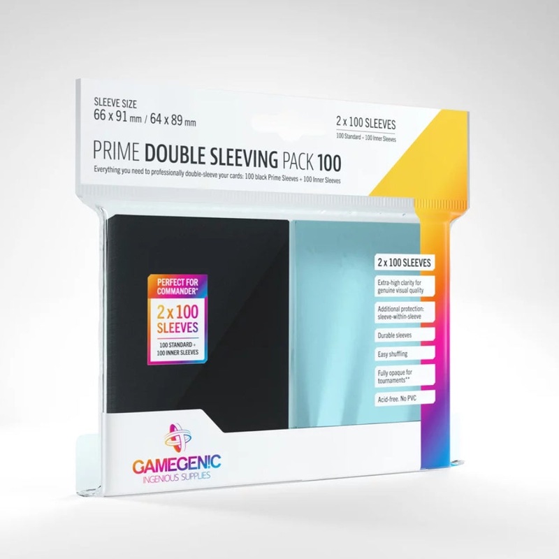 GameGenic - PRIME Double Sleeving Pack: 66 x 91mm (100)