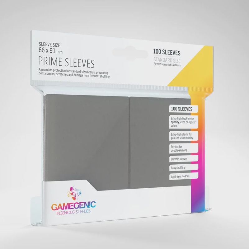 GameGenic - PRIME Sleeves: 66 x 91mm Gray (100)