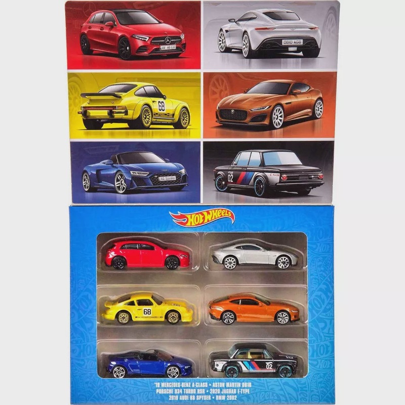 Hot Wheels - European Vehicles Set - 6 Cars (HLK51-M)