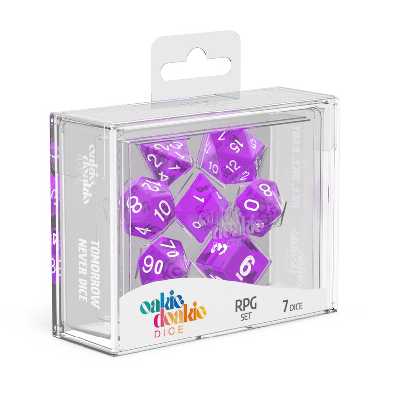 Oakie Doakie Dice - RPG Set Translucent Purple (7)