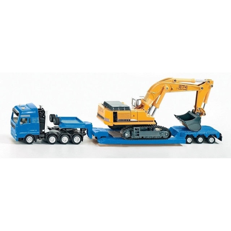 Siku - 1/87 MAN Truck Heavy Haulage Transporter w/Liebherr Excavator