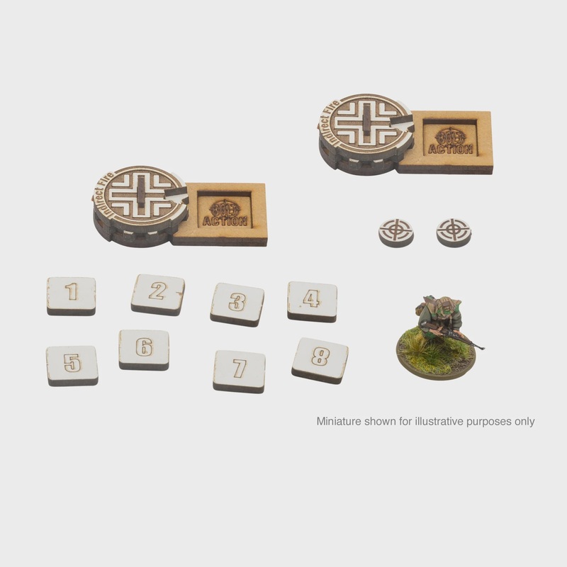 Warlord - Bolt Action  Artillery Zeroing In Markers - German (MDF)
