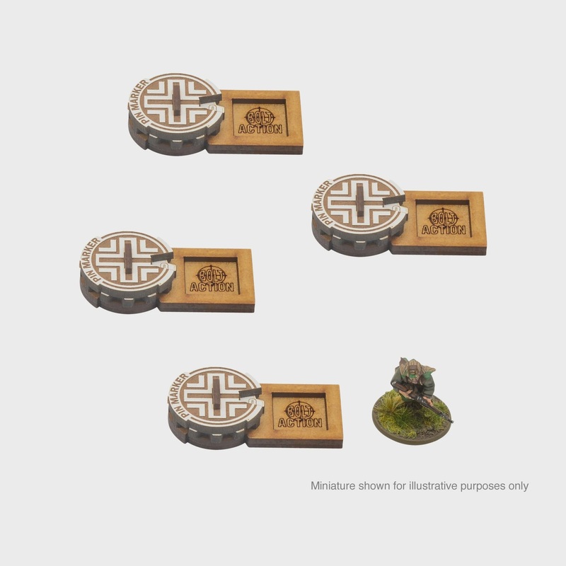 Warlord - Bolt Action  Unit Pin Markers - German  (MDF)