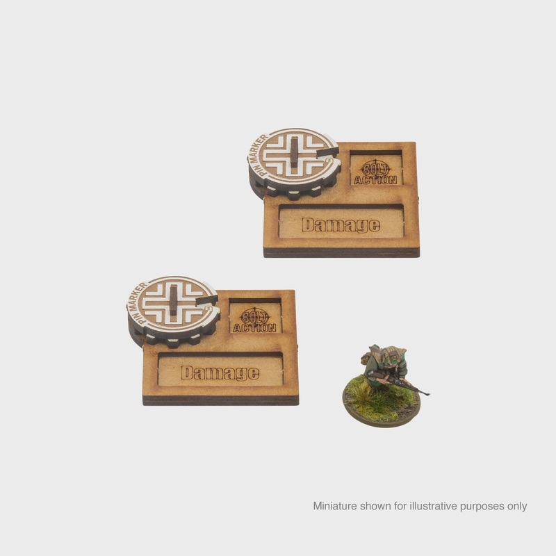 Warlord - Bolt Action  Vehicle Pin Markers - German (MDF)