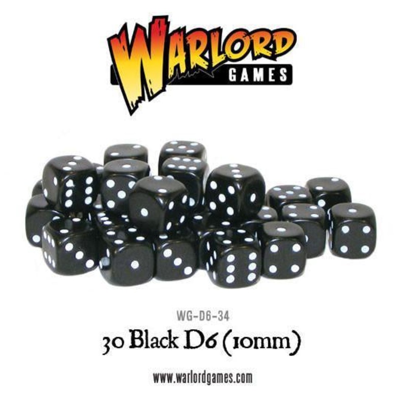 Warlord - Spot dice 10mm - Black (30)