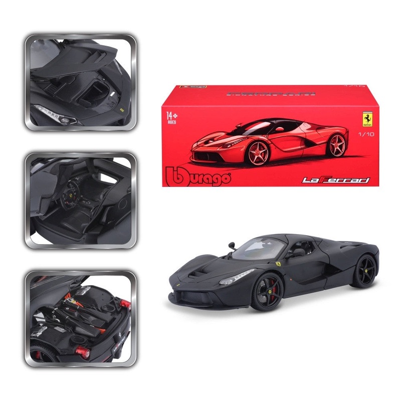 Burago - 1/18 Ferrari LaFerrari - Matt Black - Signature