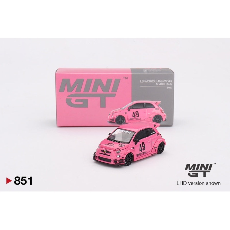Mini GT - 1/64 ABARTH 595 LB-WORKS x Abas Works Pink