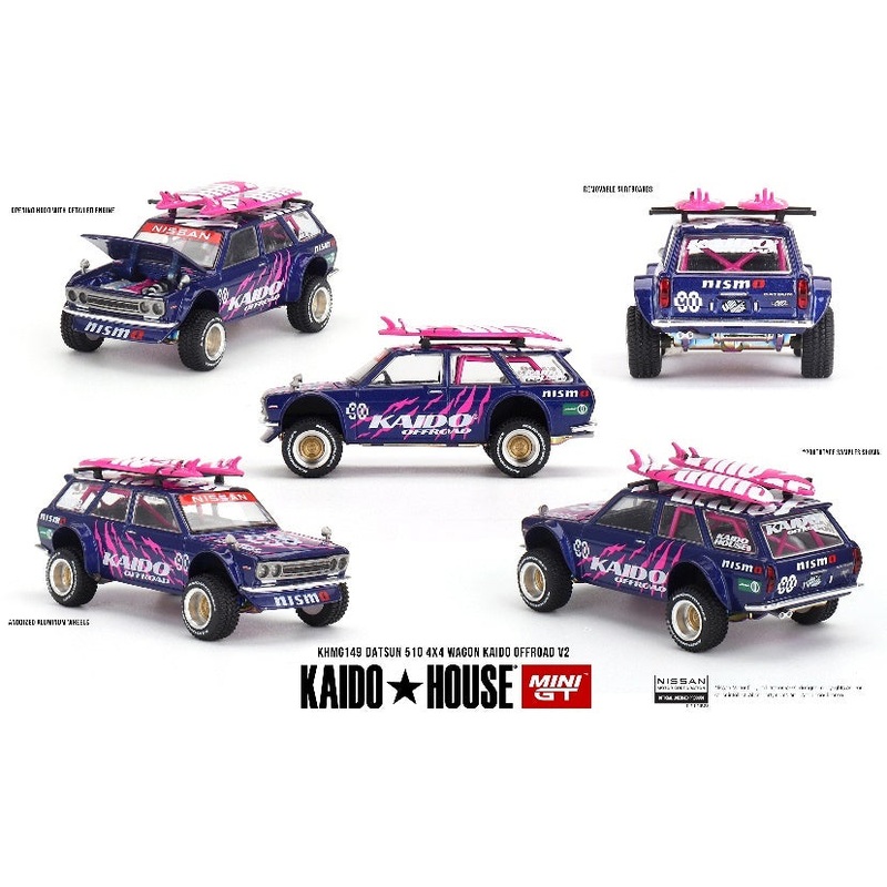 Mini GT - 1/64 Datsun 510 4x4 Wagon Offroad V2 (Kaido House)