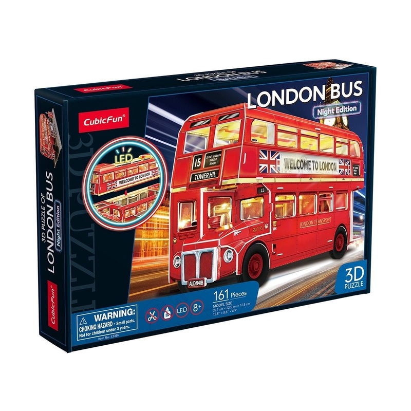 Cubic Fun - London Bus Double Decker (LED) (87pcs) (3D)