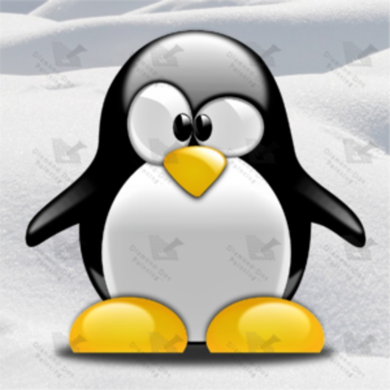 Diamond-Dot - DDP034 - Penquin (18x18) Full Framed