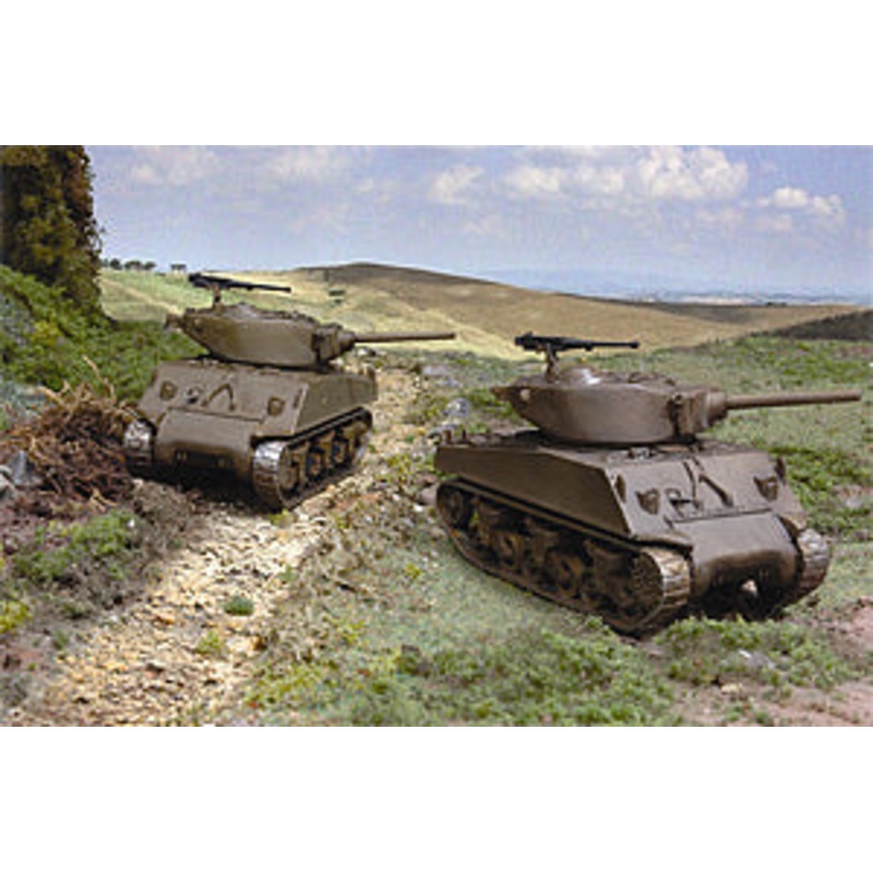 Italeri 1/72 2 X M4A3E2 JUMBO Sherman tank models 7520