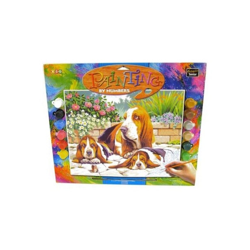 KSG - Paint By Numbers Senior - Basset Hounds