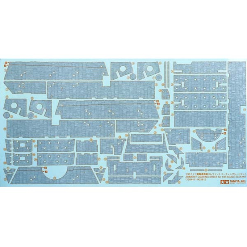 Tamiya 1/35 Elefant Zimmerit Sheet 12644