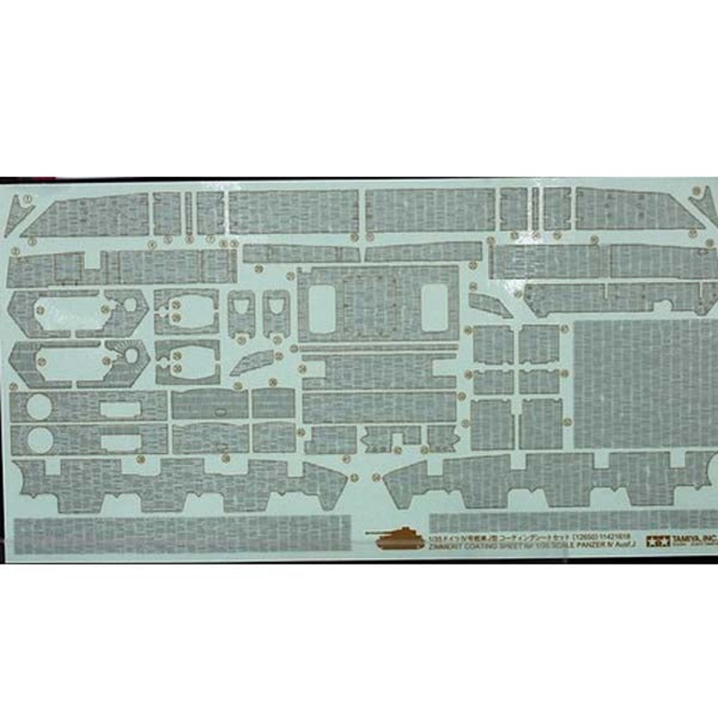 Tamiya 1/35 Panzer IV Zimmerit Sheet 12650