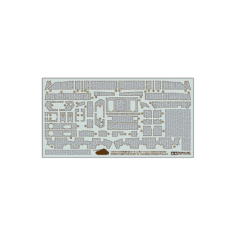 Tamiya 1/48 Panzer IV H Zimmerit sheet 32583