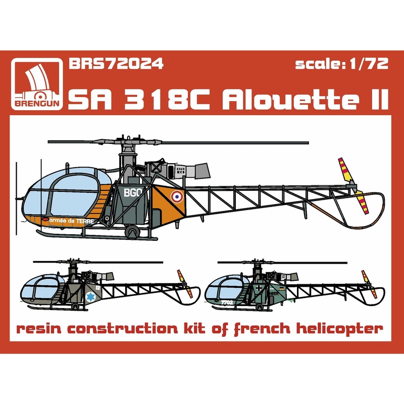 Brengun 1/72 Aerospatiale SA 318C Alouette II Kit BRS72024