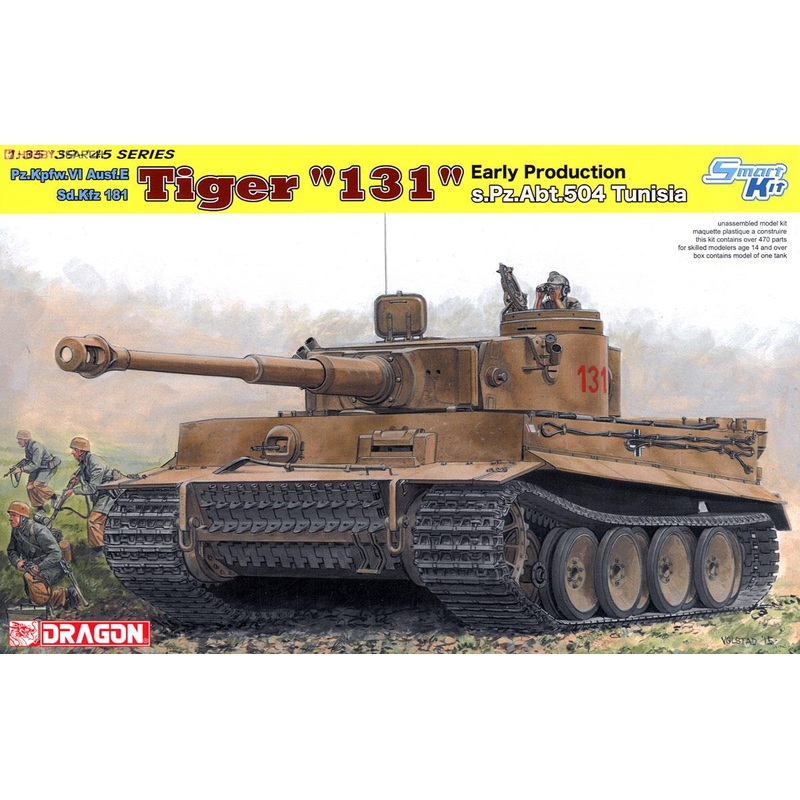 Dragon 1/35 Tiger 1 131 S.Pz Abt504Tunisia Kit 6820