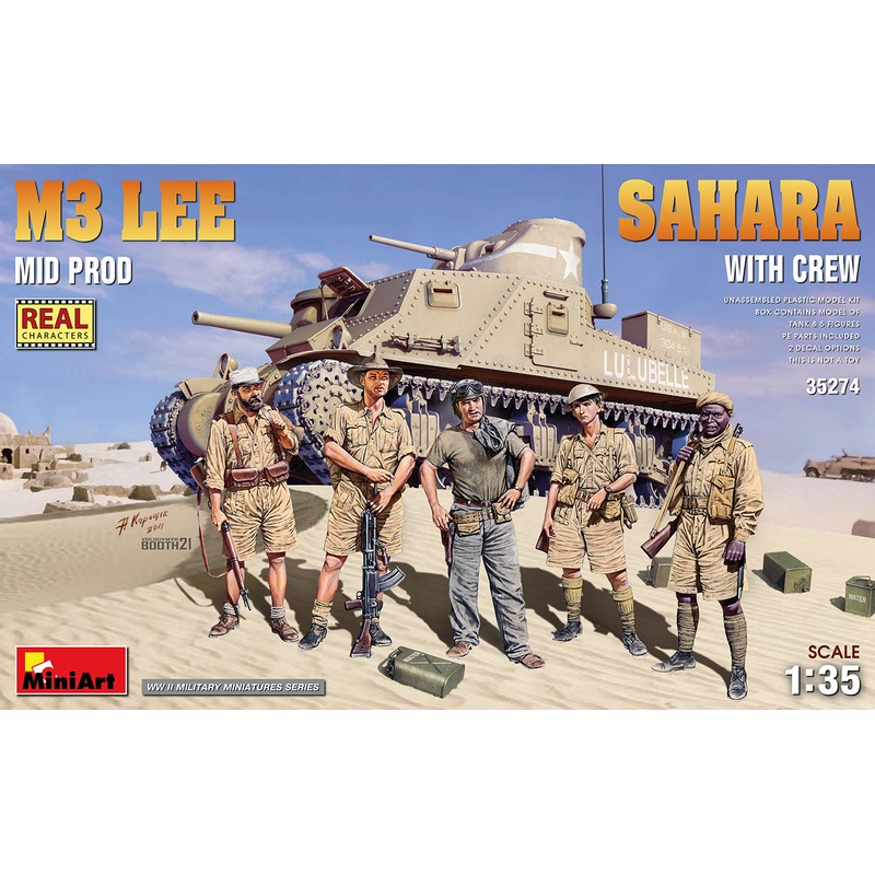 MiniArt 1:35 WWII M3 Lee - Sahara  version with crew 35274