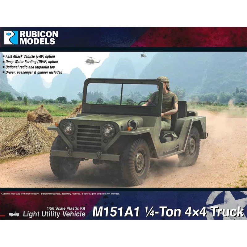 Rubicon Models 1/56 M151A1 4X4 UTILITY TRUCK Kit 280124