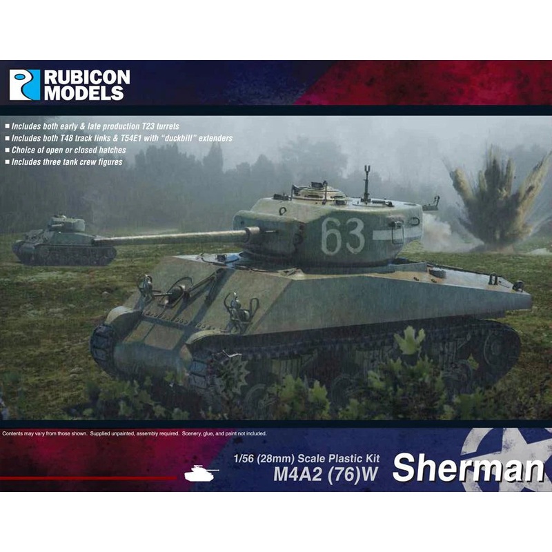 Rubicon Models Sherman M4A2 (76) W 1:56 Scale