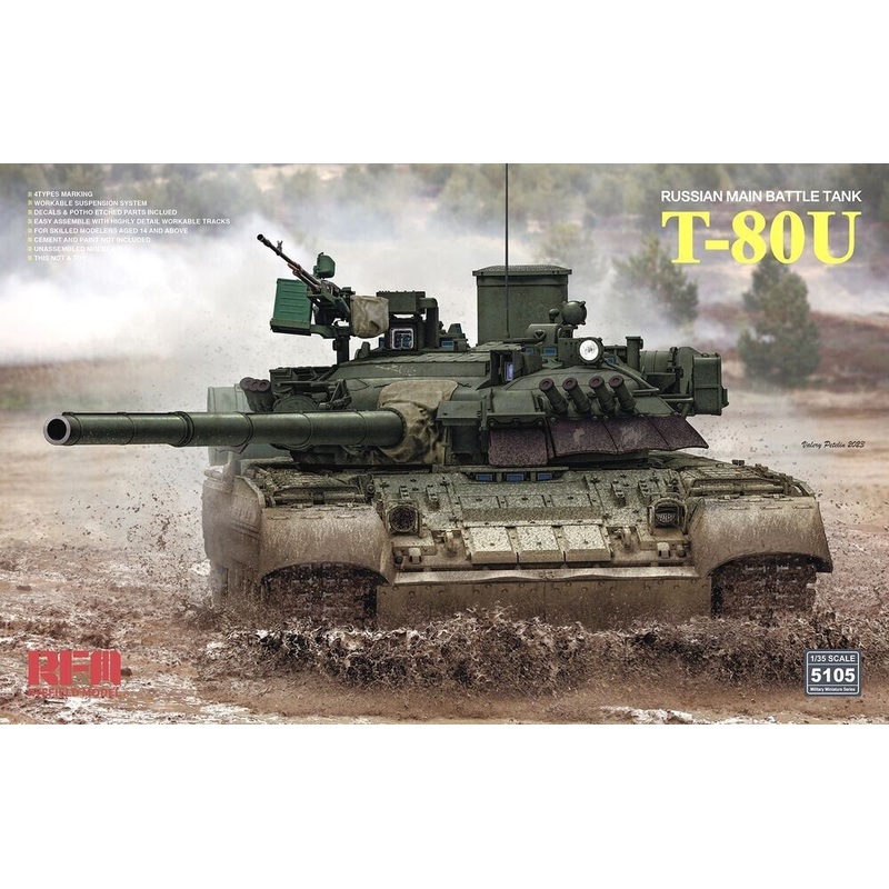 Rye Field Model RM-5105 1/35 Russian Main Battle Tank T-80U Kit