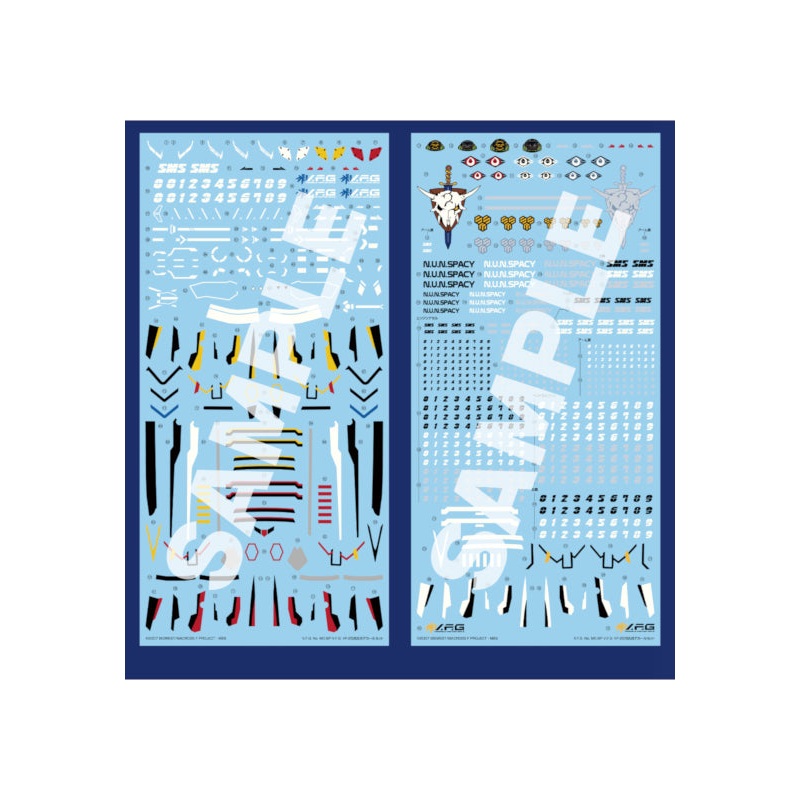 Macross Frontier Aoshima V.F.G. VF-25 General Purpose Decal Set