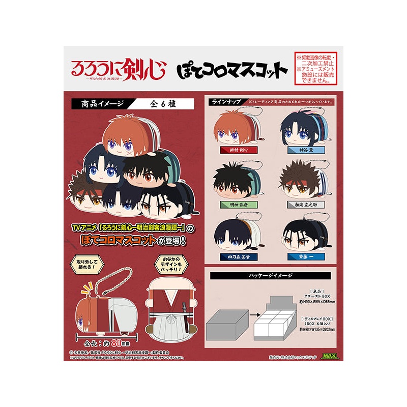 Rurouni Kenshin: Meiji Swordsman Romantic Story Max Limited KS-03 Potekoro Mascot (1 Random)