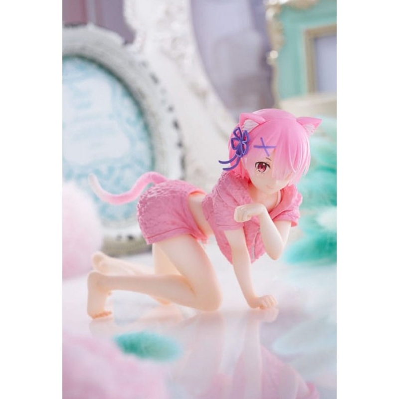 Re:Zero Starting Life in Another World TAITO Desktop Cute Figure Ram (Cat Roomwear Ver.)