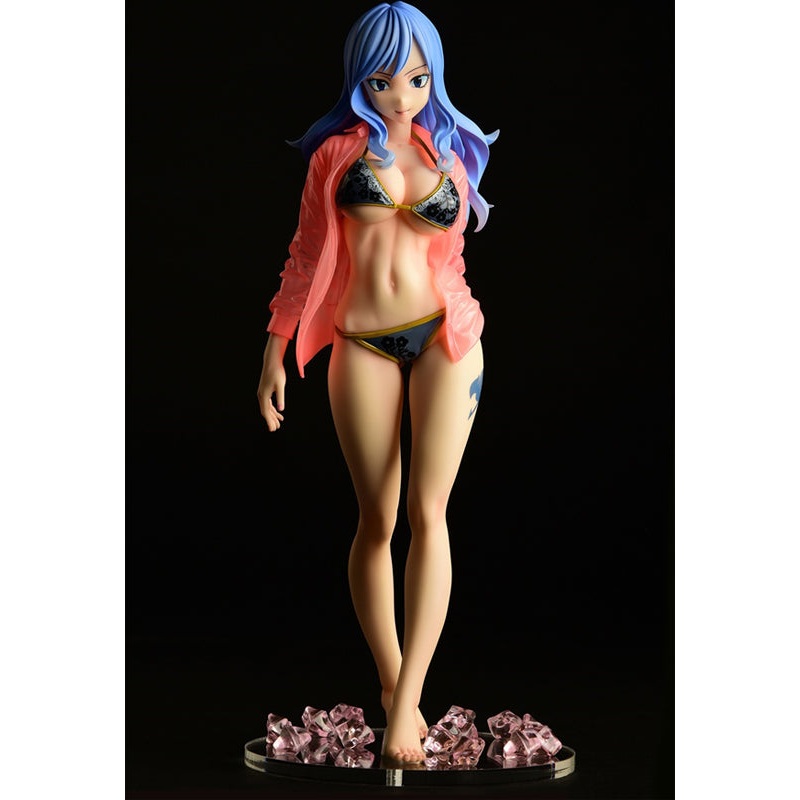 Fairy Tail ORCATOYS Juvia Lockser Gravure Style Black Bikini!! Wet See-through Shirt SP