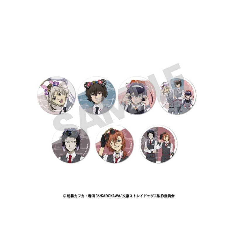Bungo Stray Dogs DMM.com Trading Original Illustration Can Badge Fuji-Q Highland(1 Random)