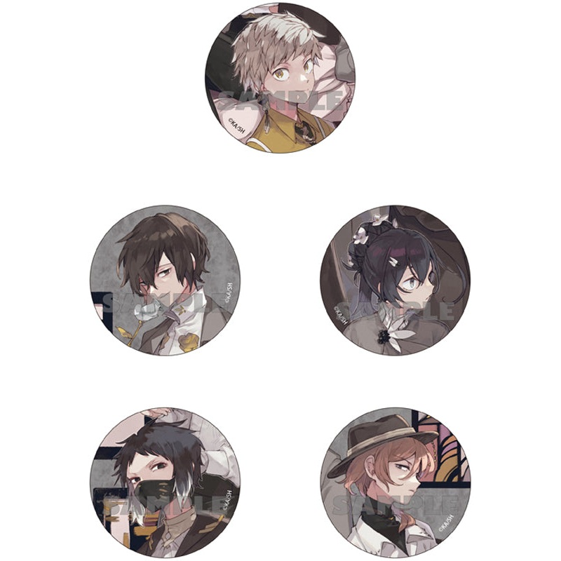 Bungo Stray Dogs KADOKAWA Harukawa 35 Illustration Can Badge (1-5 Selection)
