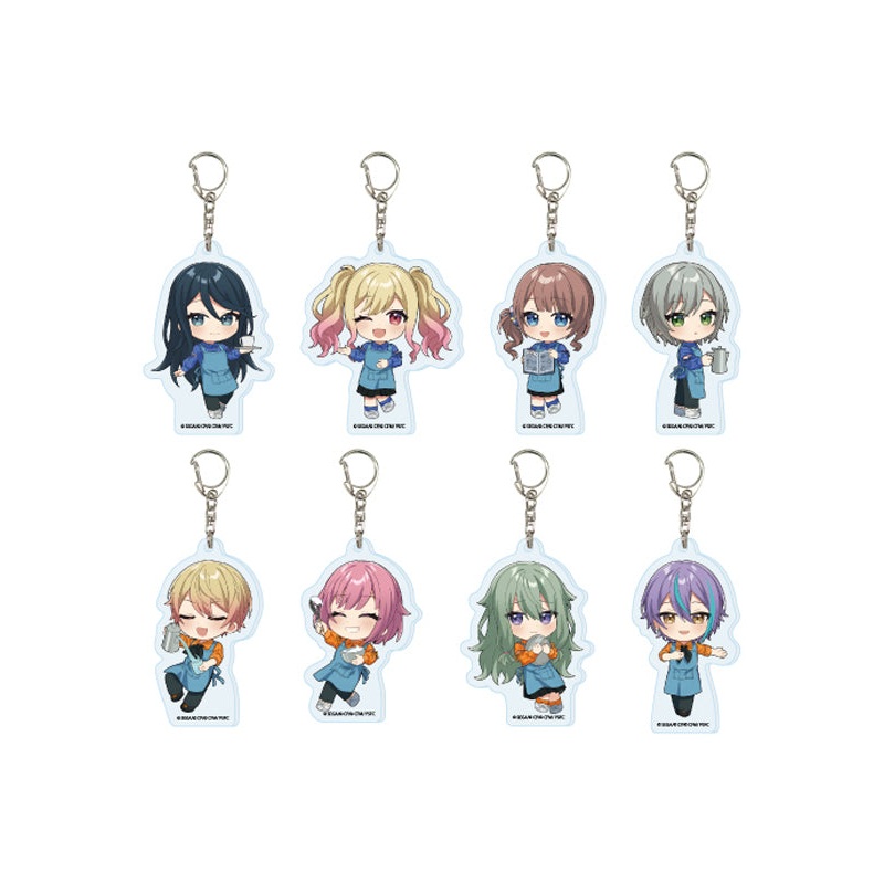 COLORFUL STAGE! The Movie: A Miku Who Can't Sing A3 Mini Chara Acrylic Key Chain 01 Collaboration Cafe Ver. (Original Illustration)
