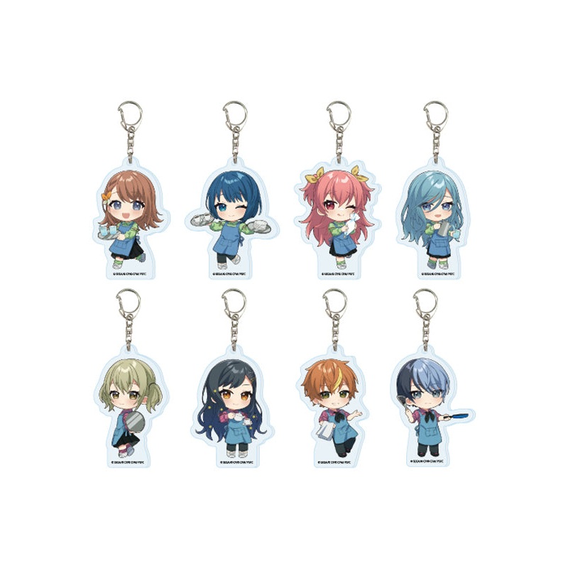 COLORFUL STAGE! The Movie: A Miku Who Can't Sing A3 Mini Chara Acrylic Key Chain 02 Collaboration Cafe Ver. (Original Illustration)