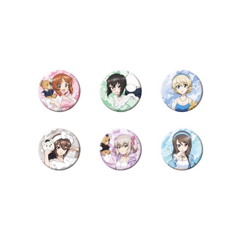 GIRLS und PANZER das Finale Medicos Entertainment Original Illustration Can Badge Collection Room Wear Ver.(1 Random)