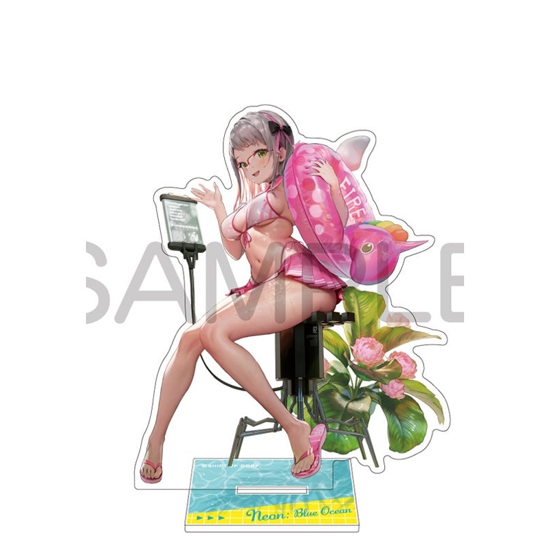 Goddess of Victory: Nikke Algernon Product Acrylic Stand -Summer- Neon: Blue Ocean