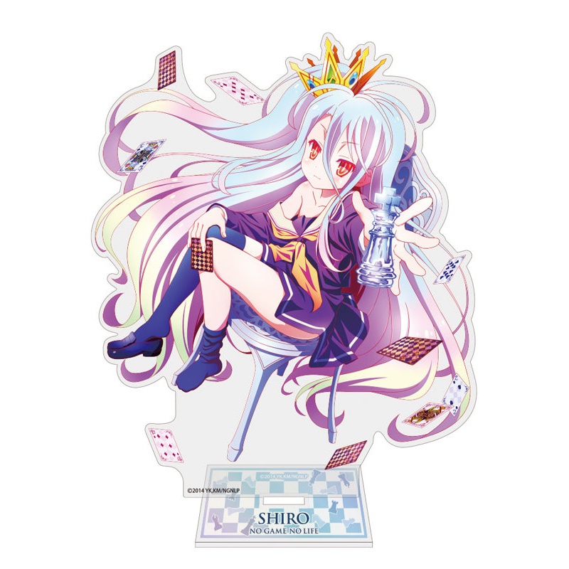 No Game No Life Cospa Original Illustration Shiro Acrylic Stand (Large) Asciente! Ver.