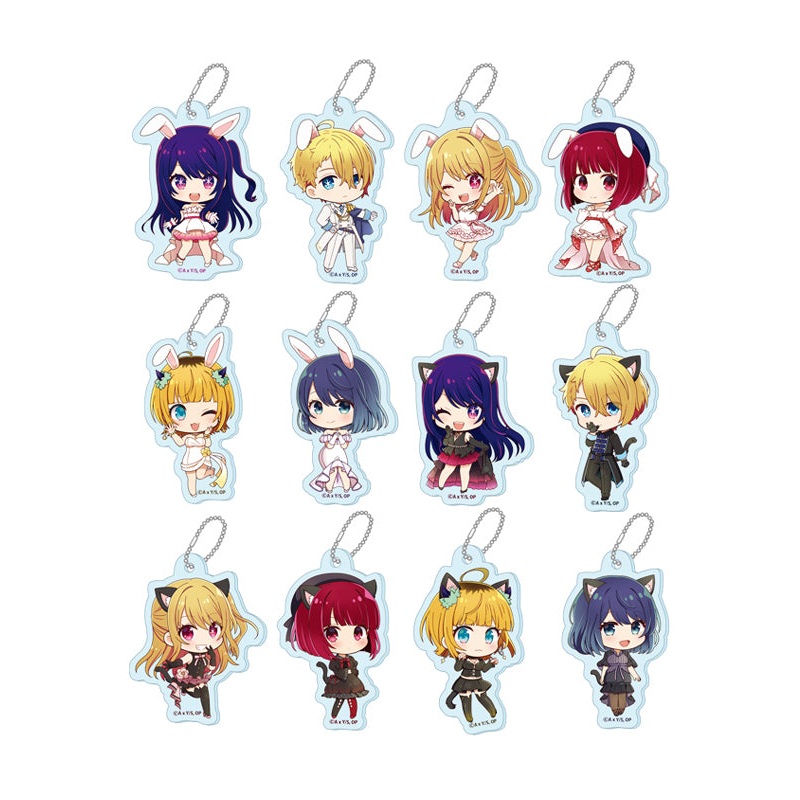 Oshi no Ko Seasonal-Plants Puchichoko Trading Acrylic Key Chain White Dress & Black Dress