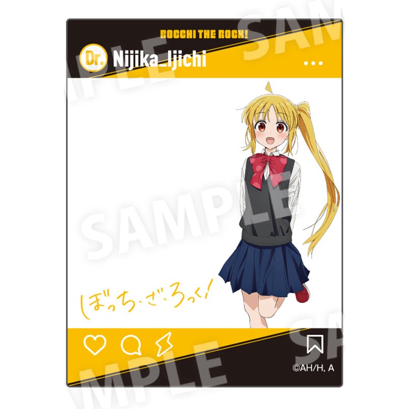 Bocchi the Rock! Culture Entertainment SNS Style Acrylic Card Ijichi Nijika