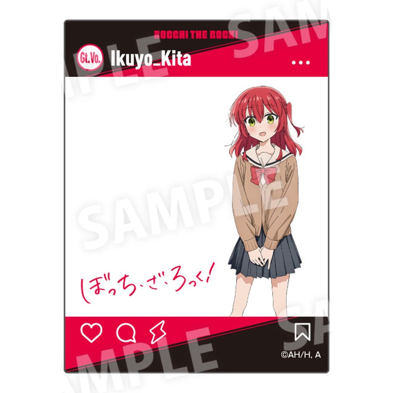 Bocchi the Rock! Culture Entertainment SNS Style Acrylic Card Kita Ikuyo